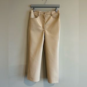 Aritzia cropped Faux leather Wilfred pant